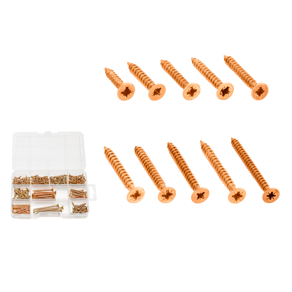 Kit tornillos fix punta aguja 200 piezas tornillos punta aguja acero al c superficie galvanizada Jadever