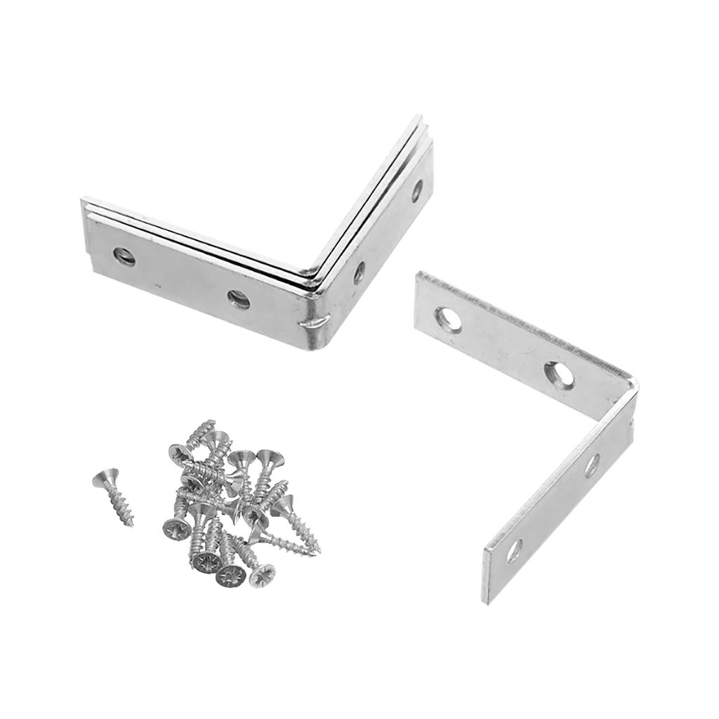 Esquineros 4 piezas 100 x 100 x 19mm incluye 16 piezas sujetadores Jadever