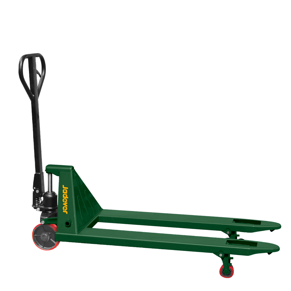 ZORRA HIDRAULICA PORTA PALLETS - CAPACIDAD DE CARGA: 2000KG - TAMAÑO DE LA HORQUILLA: 550 X 1150MM - RANGO DE ALTURAS DE LA HORQUILLA: 75MM HASTA 190MM - DISTANCIA ENTRE HORQUILLAS: 250 MM