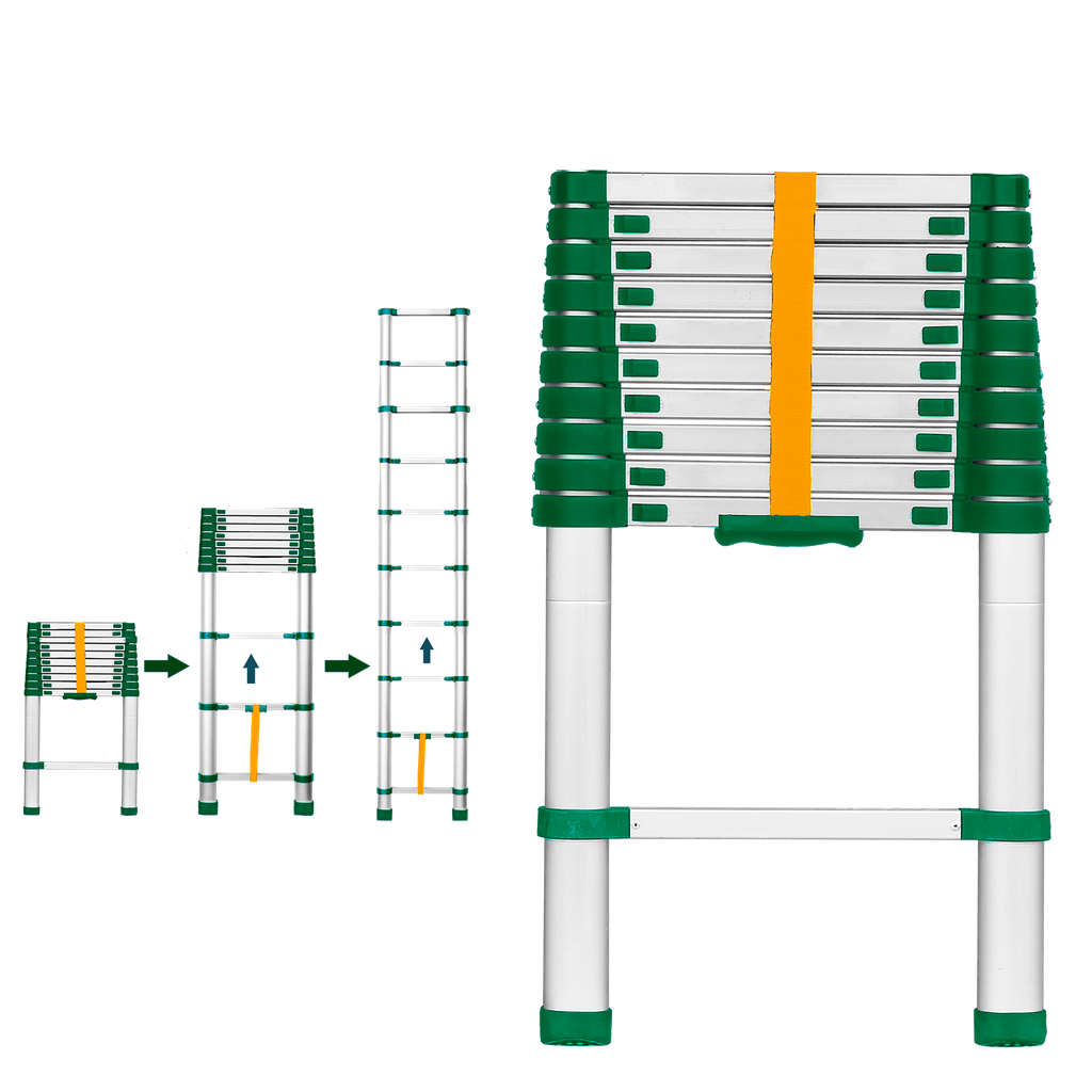 Escalera telescópica 10 escalones Jadever