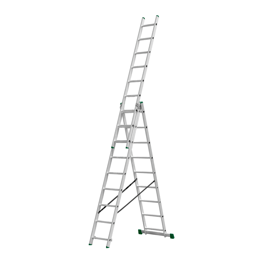 Escalera extensible 3x9 escalones Jadever