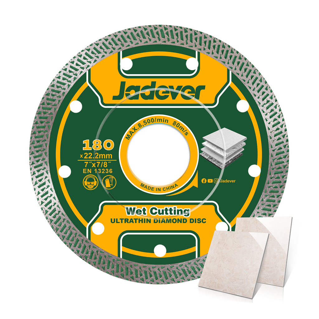 Disco diamante ultrafino 180mm (7'') ancho Jadever