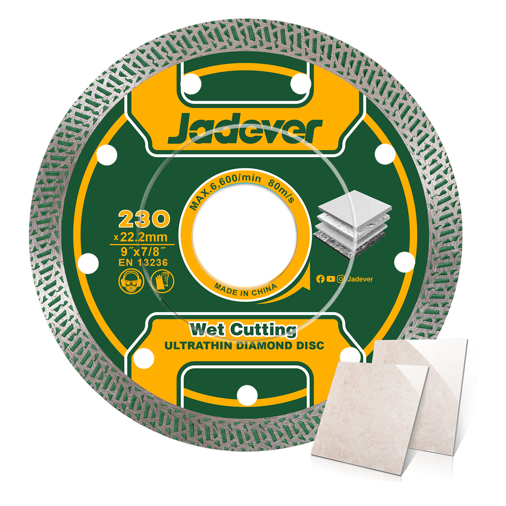 Disco diamante ultrafino 230mm (9'') ancho Jadever