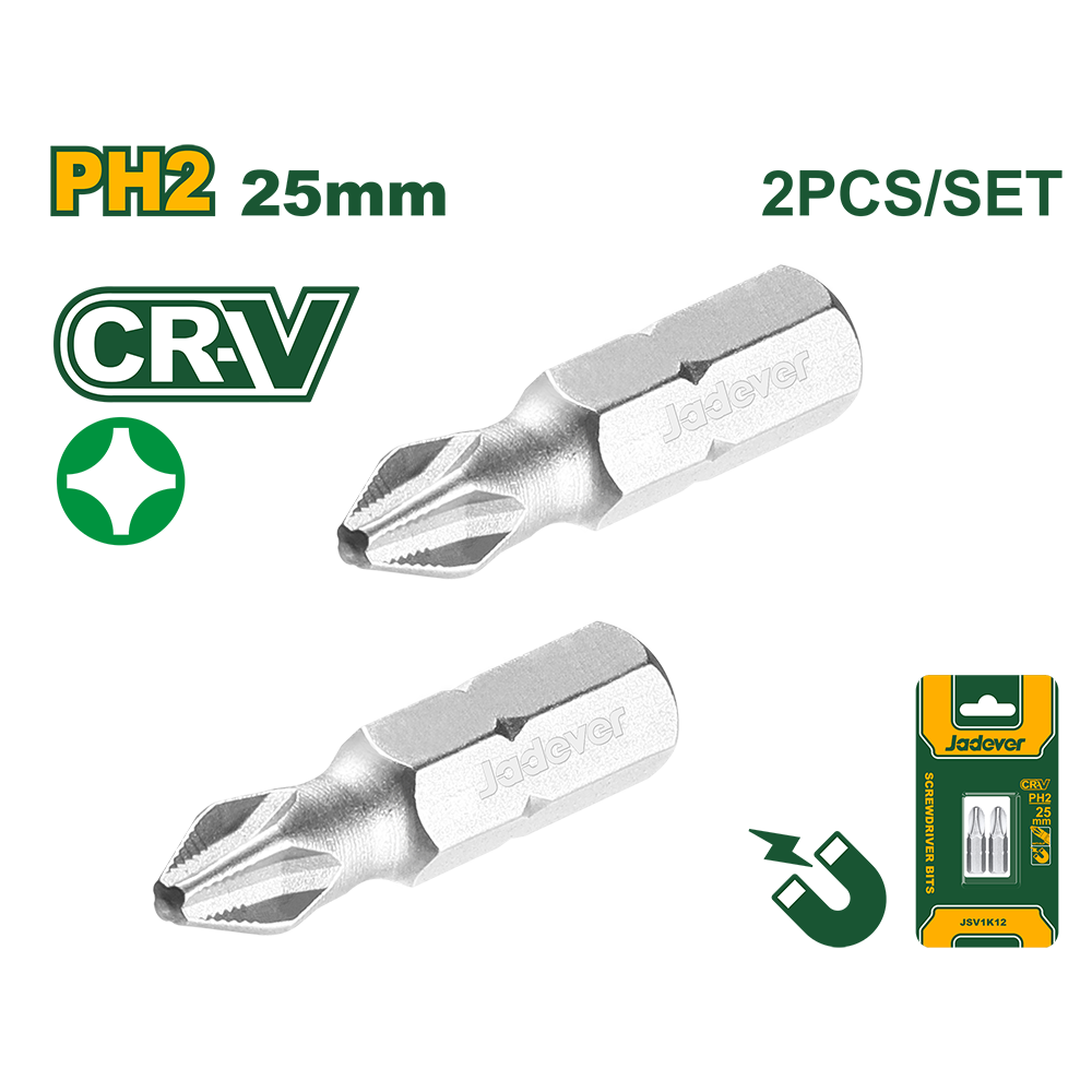 Set de Puntas x2 PH2 25mm Jadever