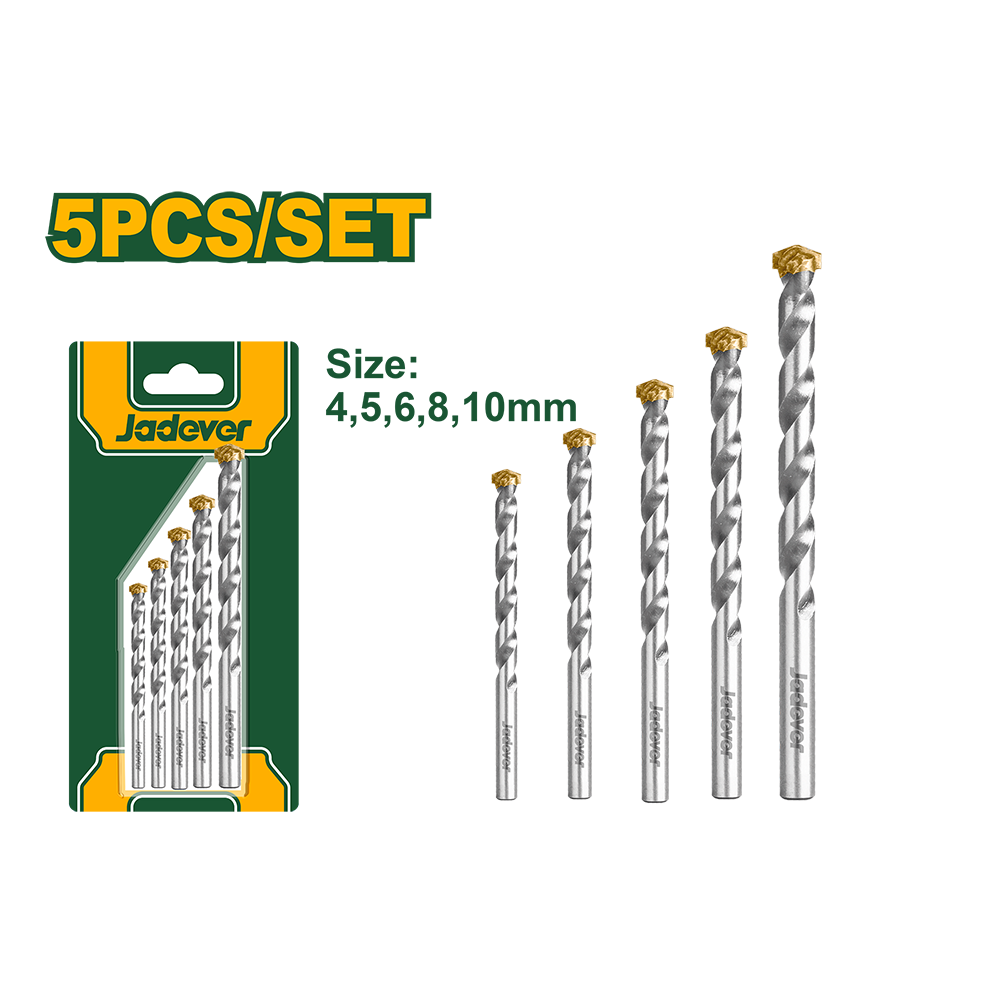 Set Mechas Widia x5 TCT 4-10mm Jadever