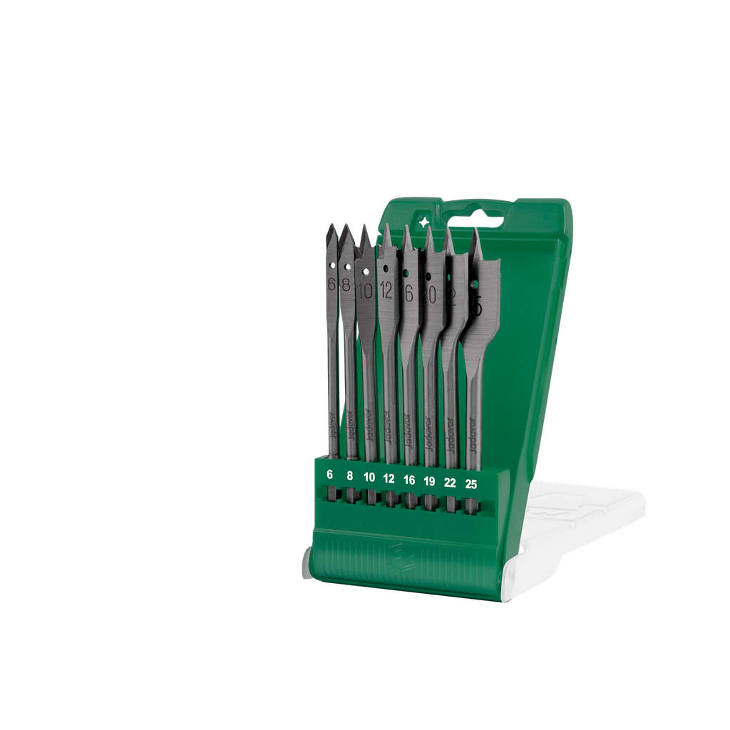Kit 8 mechas paleta madera 6 8 10 12 16 19 22 Jadever