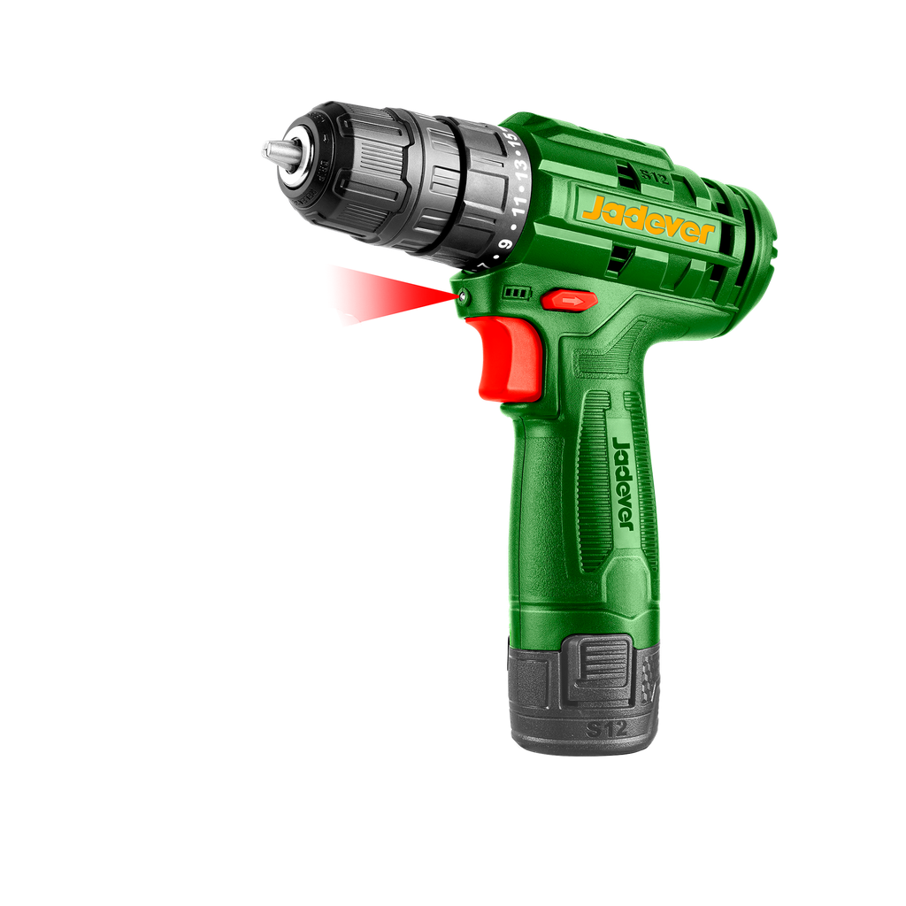 Taladro atornillador inalámbrico 12v 1500rpm 1 velocidad - Jadever
