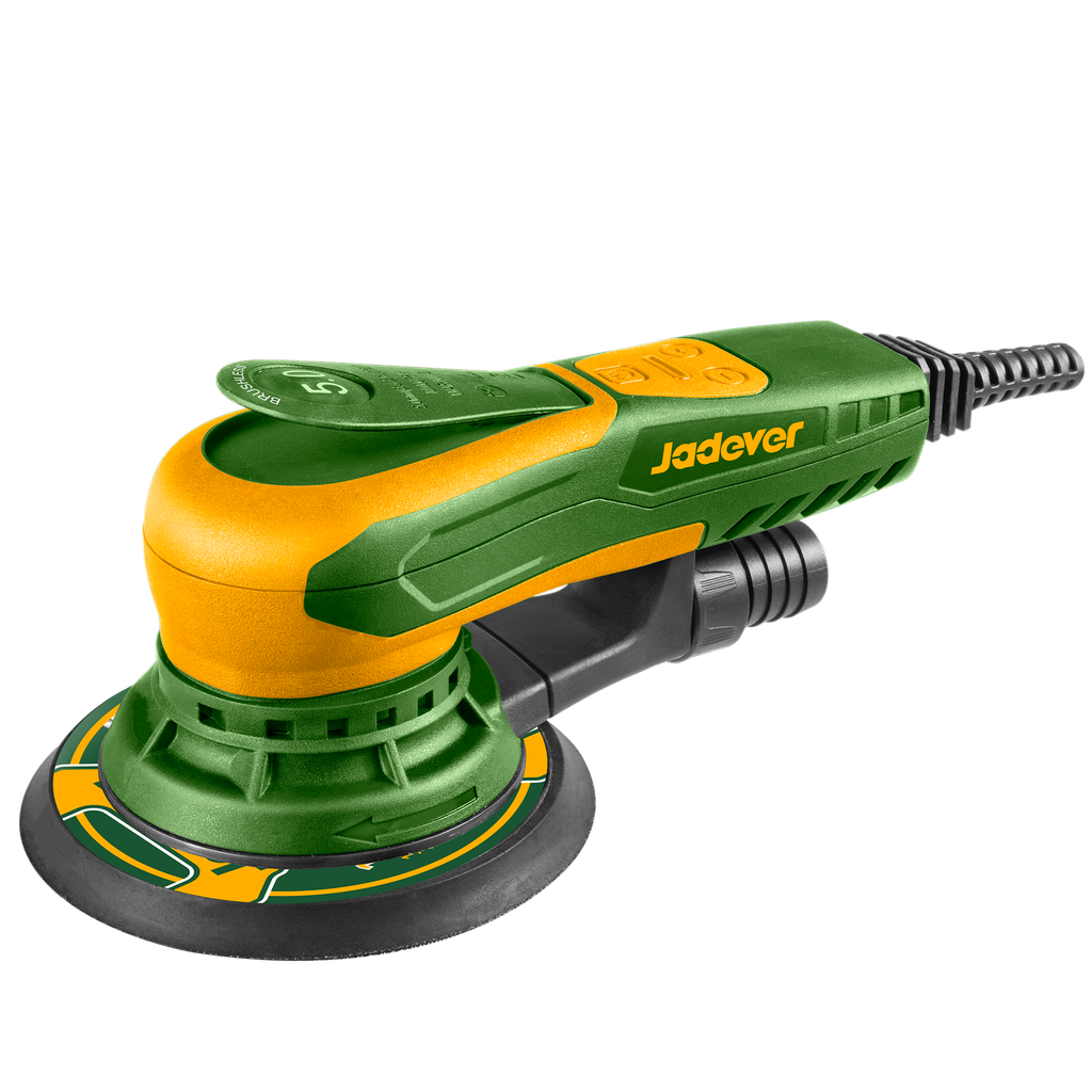 Lijadora orbital brushless 350w motor sin escobillas voltaje 220-240v 50/60hz velocidad sin carga 4000 10000rpm diámetro almohadilla 150mm base velcro 4 papeles lija Jadever