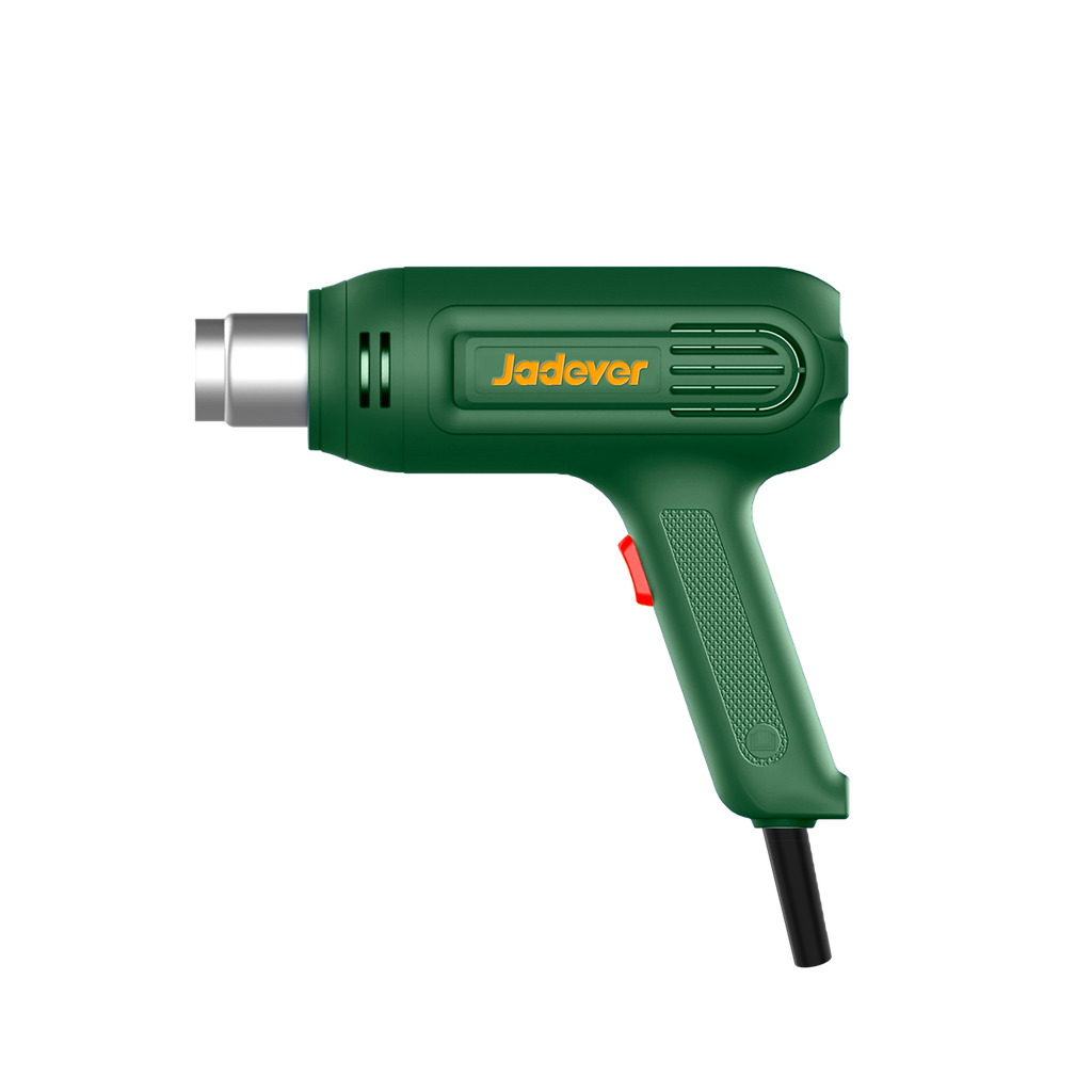 Pistola calor 1600w voltaje 220v-240v 50/60hz temperatura 400°c/500°c flujo aire 250/480 ll/min incluye boquilla reductora Jadever
