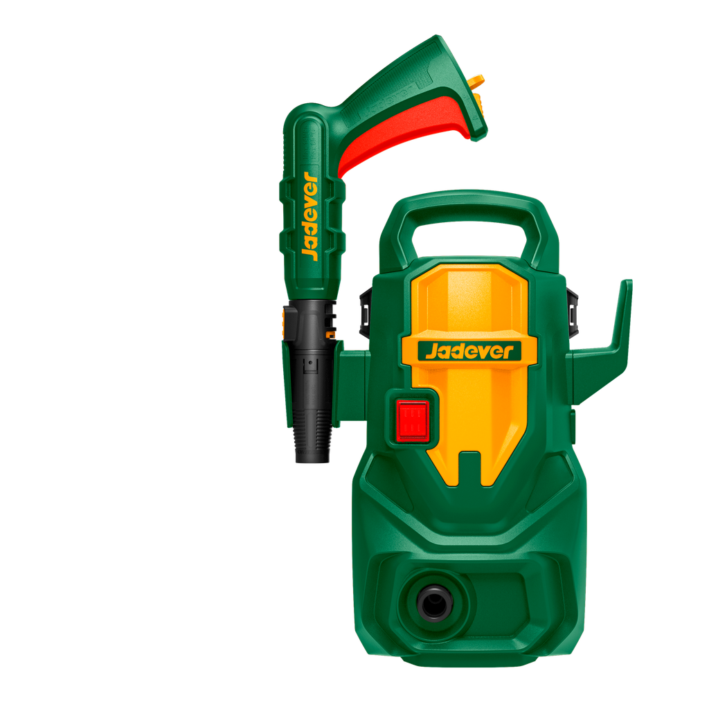 Hidrolavadora 1200w 90 bar (1305 psi) 50 l/min voltaje 220-240v 50/60hz motor escobillas carbón parada automática incluye 1 pistola rociadora agua + manguera alta presión Jadever