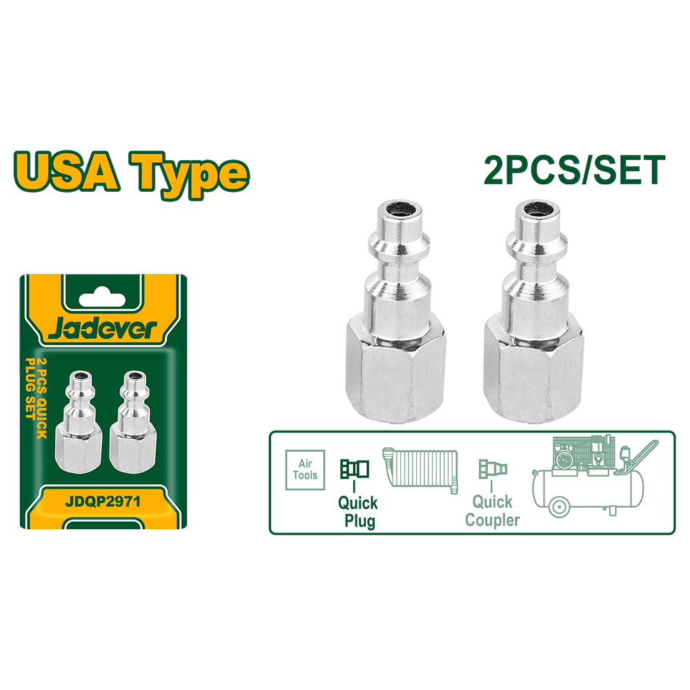 Kit Acople Rápido x2 Hembra 1/4" Jadever