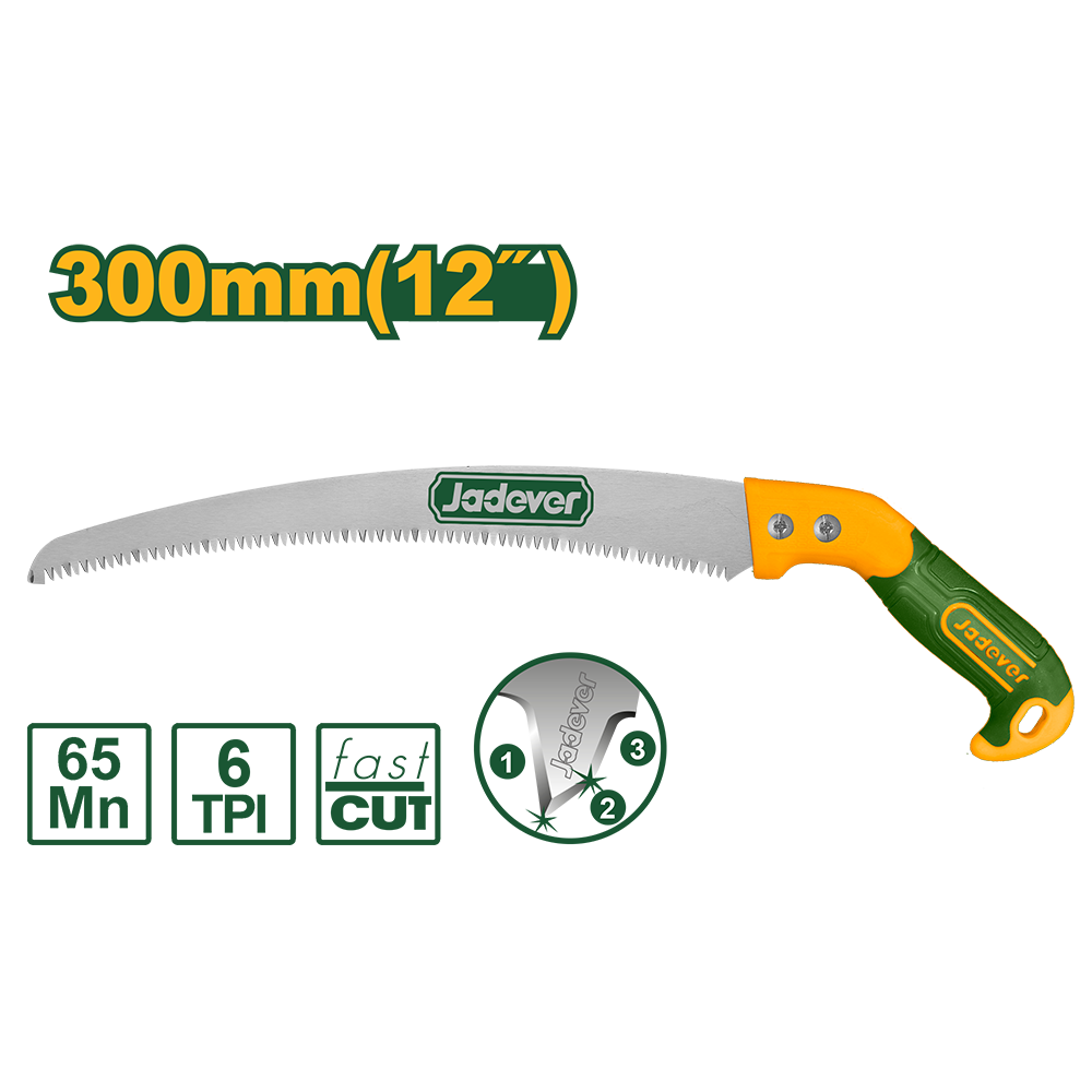 Sierra podar 300mm (12'') acero n cantidad dientes 6tpi dientes triples corte rápido Jadever