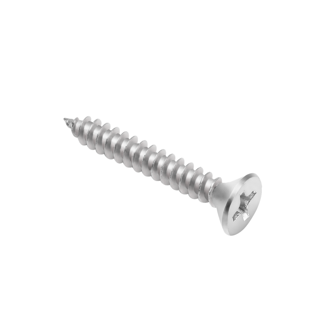 Tornillo parker cabeza fresada phillips #6 x 1-1/4'' (3.5 x 32mm) acero al carbono alta calidad 200 unidades / bolsa Jadever