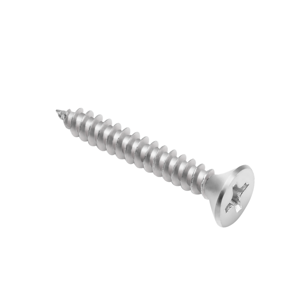 Tornillo parker cabeza fresada phillips #8 x 1'' (4.2 x 25mm) acero al carbono alta calidad 250 unidades / bolsa Jadever
