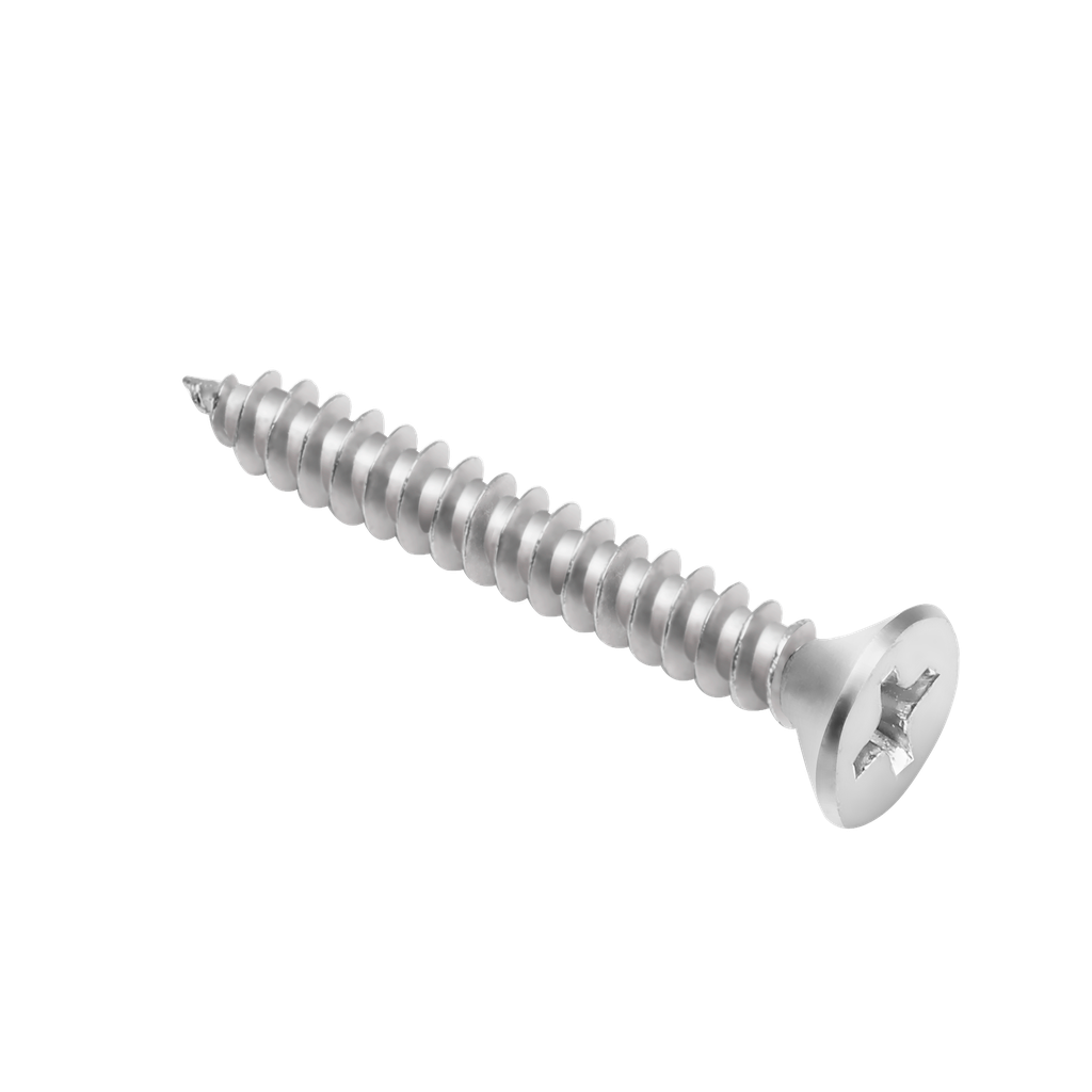 Tornillo parker cabeza fresada phillips #8 x 1-1/2'' (4.2 x 38mm) acero al carbono alta calidad 200 unidades / bolsa Jadever