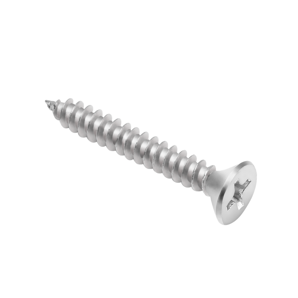 Tornillo parker cabeza fresada phillips #10 x 1-1/4'' (4.8 x 32mm) acero al carbono alta calidad 200 unidades / bolsa Jadever