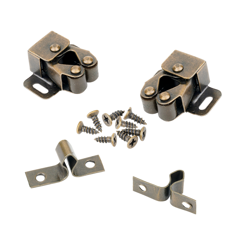 Retén a rodillo 1-1/4'' espesor 06mm acero 2 retén dobles / set incluye sujetadores superf. bronce Jadever