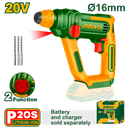 Taladro Rotopercutor Brushless 20V SDS 850rpm + 3 Puntas - Jadever