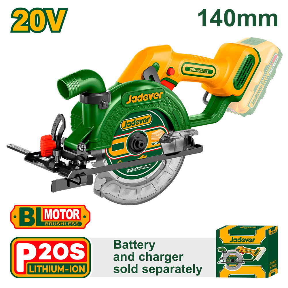Sierra Circular inalámbrica 20V 140mm - Jadever