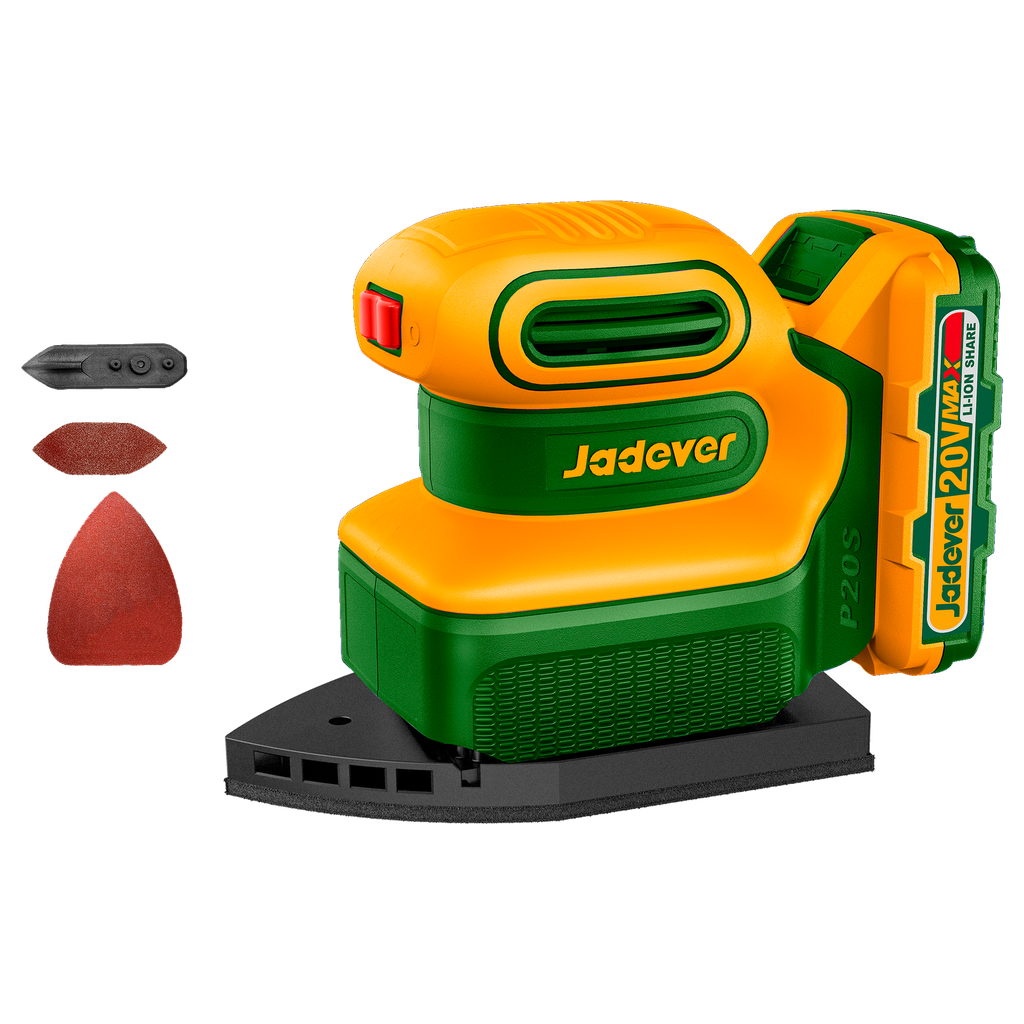 Lijadora orbital palma inalámbrica 12000 rpm voltaje 20v incluye papel lija no incluye batería ni cargador Jadever
