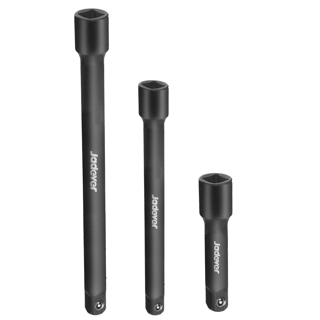 Kit barras extensión impacto 1/2'' incluye 1 barra 3'' + 1 barra 6'' + 1 barra 8'' acero 50bv30 (cr-v) + trat. térmico Jadever