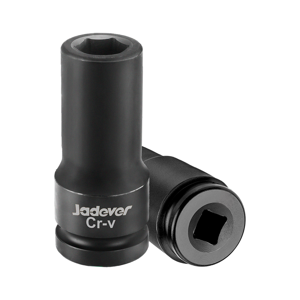 Vaso impacto profundo 1/2'' 10mm longitud material acero 50bv30 (cr-v) + tratamiento térmico Jadever