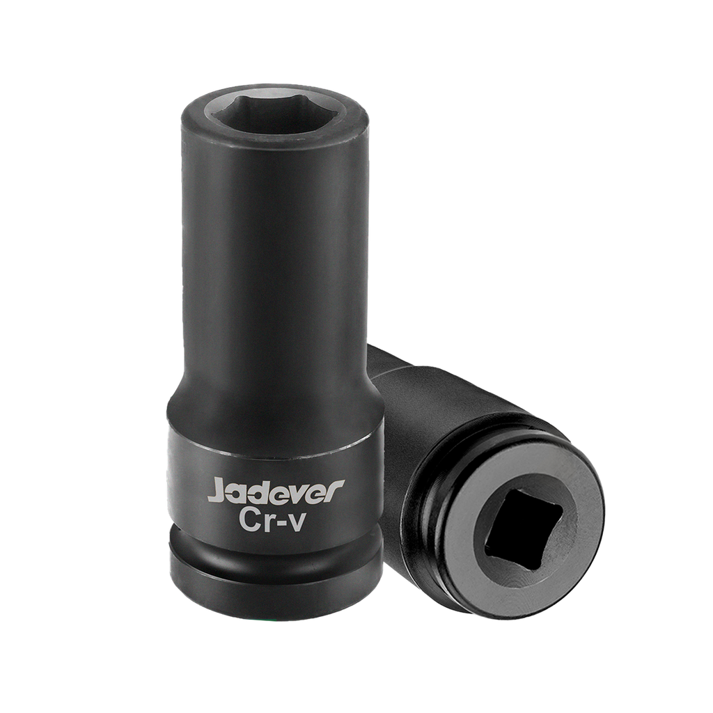Vaso impacto profundo 1/2'' 19mm longitud material acero 50bv30 (cr-v) + tratamiento térmico Jadever