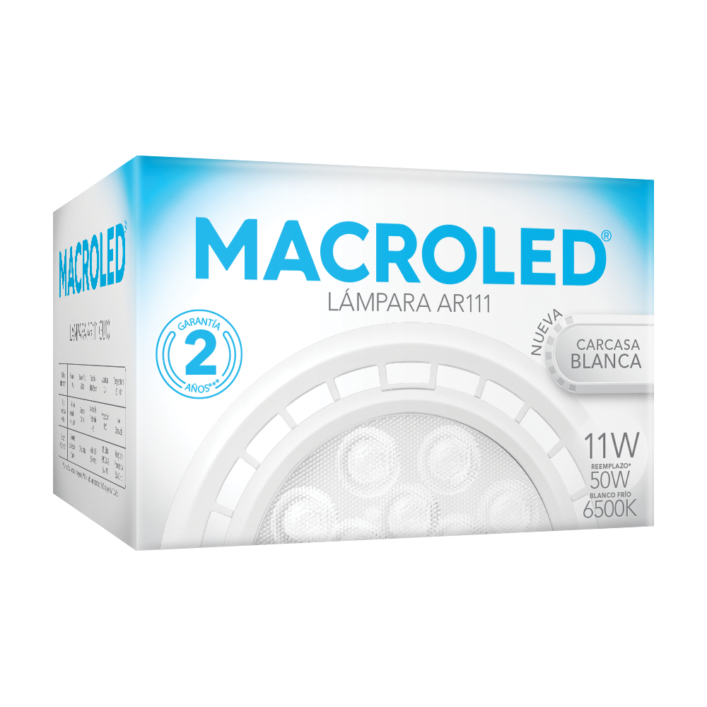AR111 Eco 11w frío 25° blanco GU10 Macroled
