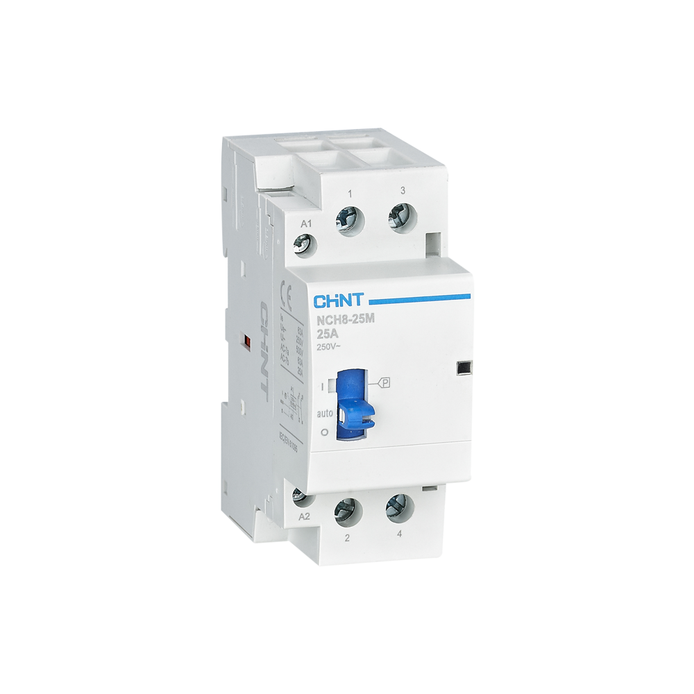 CONTACTOR RIEL DIN 25A 2NA - Man/Rem 24VCA CHINT