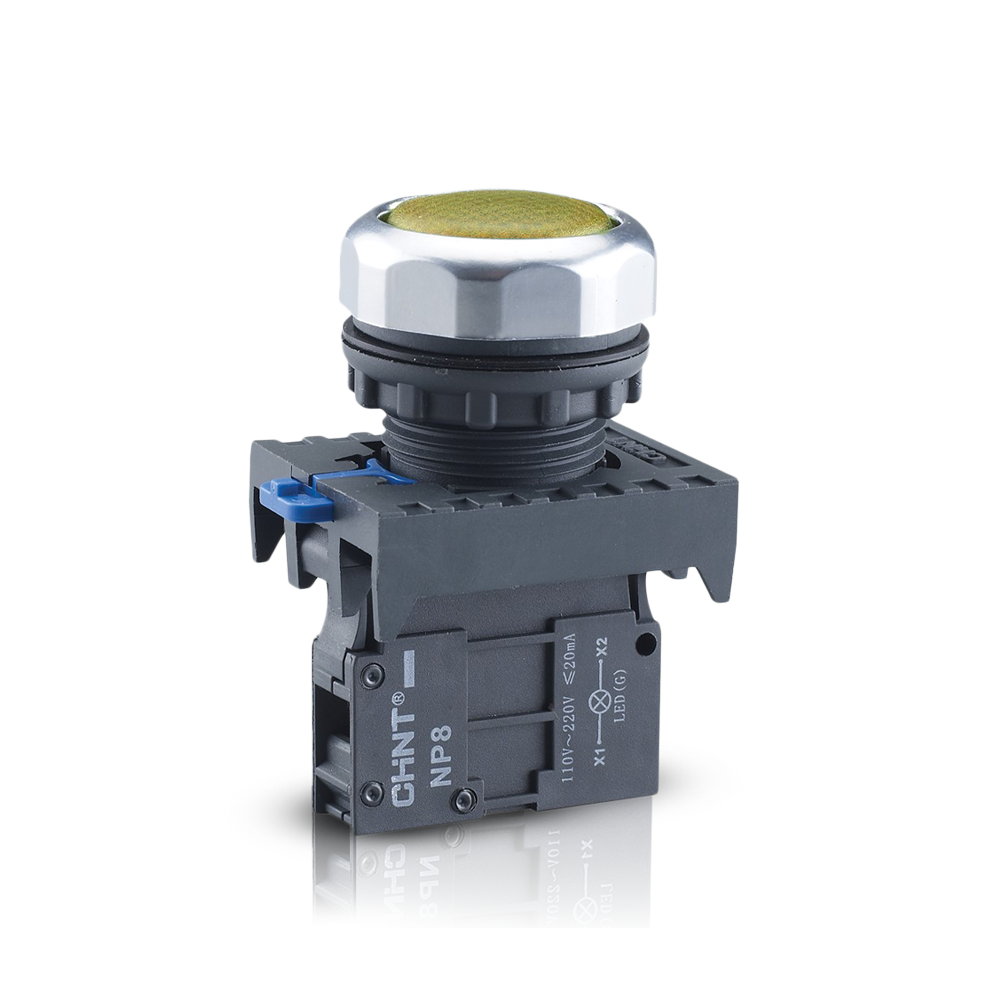 INDICADOR LUMINOSO 22 MM - NP8 -  COLOR AMARILLO 110V-230VCA