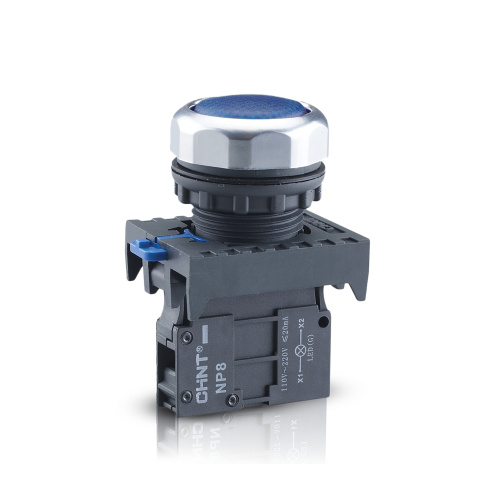 INDICADOR LUMINOSO 22 MM - NP8 -  COLOR AZUL 24VCA/CC