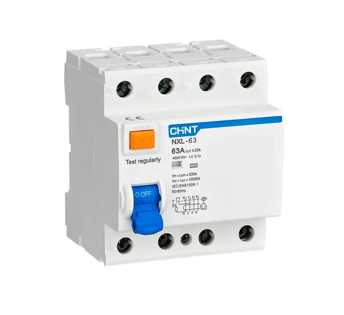 DISYUNTOR TETRAPOLAR 25A 100mA 6kA Clase A CHINT
