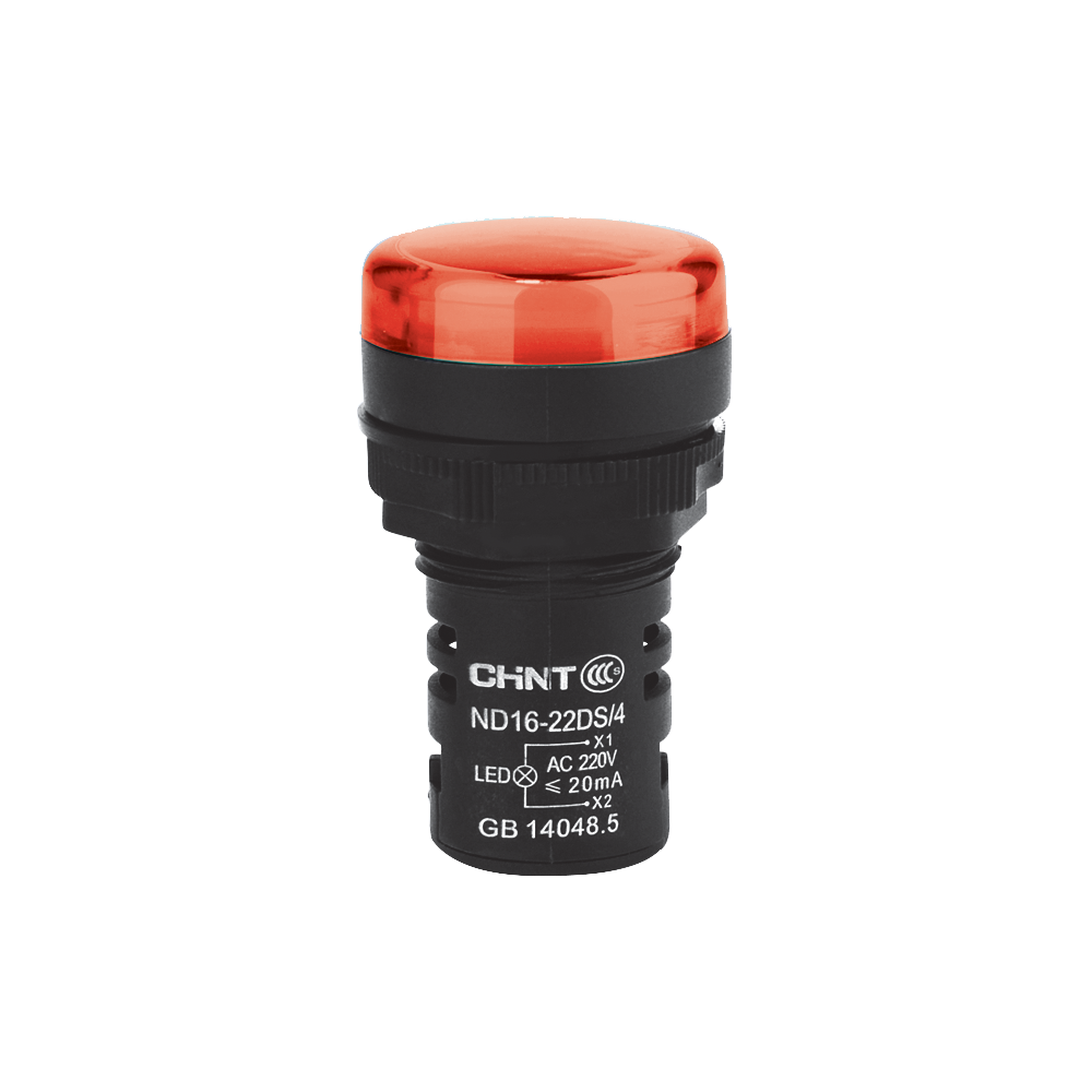OJO DE BUEY 22 MM COLOR ROJO LED CAP 230V CORTO