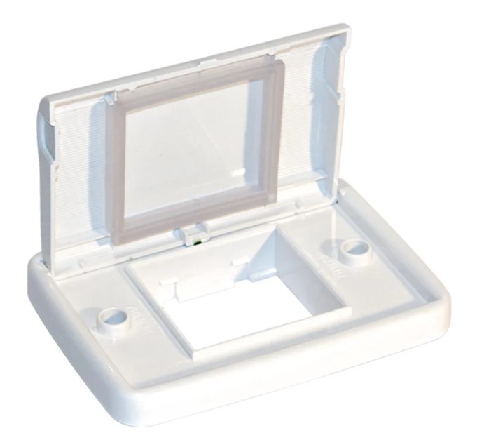 Tapa bastidor estanca tapa blanca 2 módulos - Jeluz