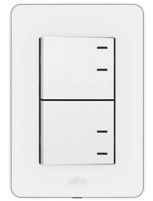 Llave Mito 2 medios teclones blanco - Jeluz