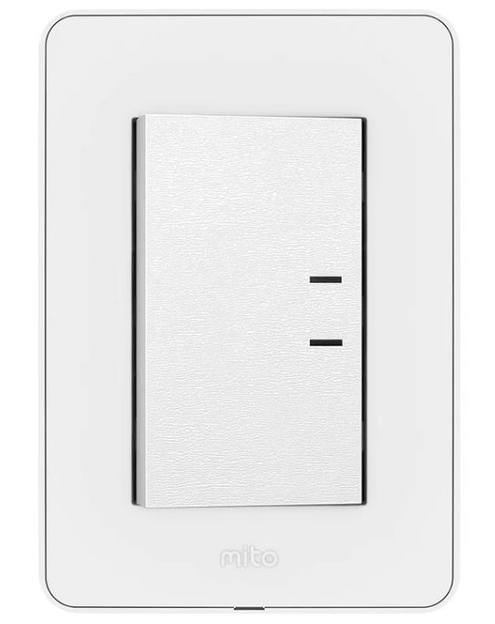 Llave Mito teclón simple blanco - Jeluz