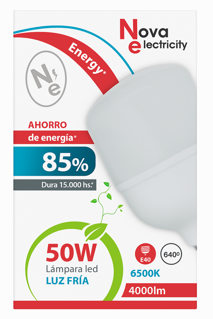 Bulbón 50w frío E40 Nova 