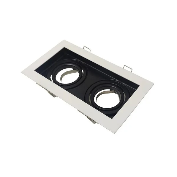 ARTEFACTO MACROLED EMBUTIR X2 DICRO MARCO BLANCO