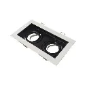 ARTEFACTO MACROLED EMBUTIR X2 DICRO MARCO BLANCO