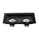 ARTEFACTO MACROLED EMBUTIR X2 DICRO MARCO NEGRO
