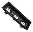 ARTEFACTO MACROLED EMBUTIR X3 DICRO MARCO NEGRO