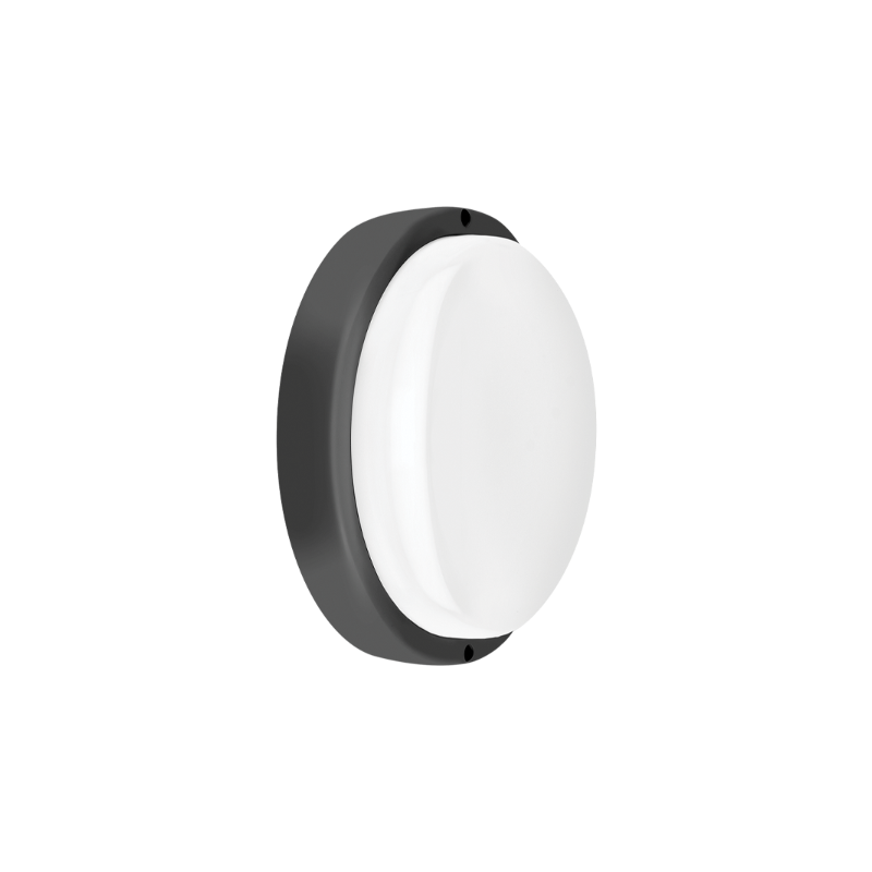 TORTUGA MACROLED REDONDA MARCO NEGRO 18W - IP54 - AC100-265V - FP:0,9 - 1620 lm - BLANCO CALIDO