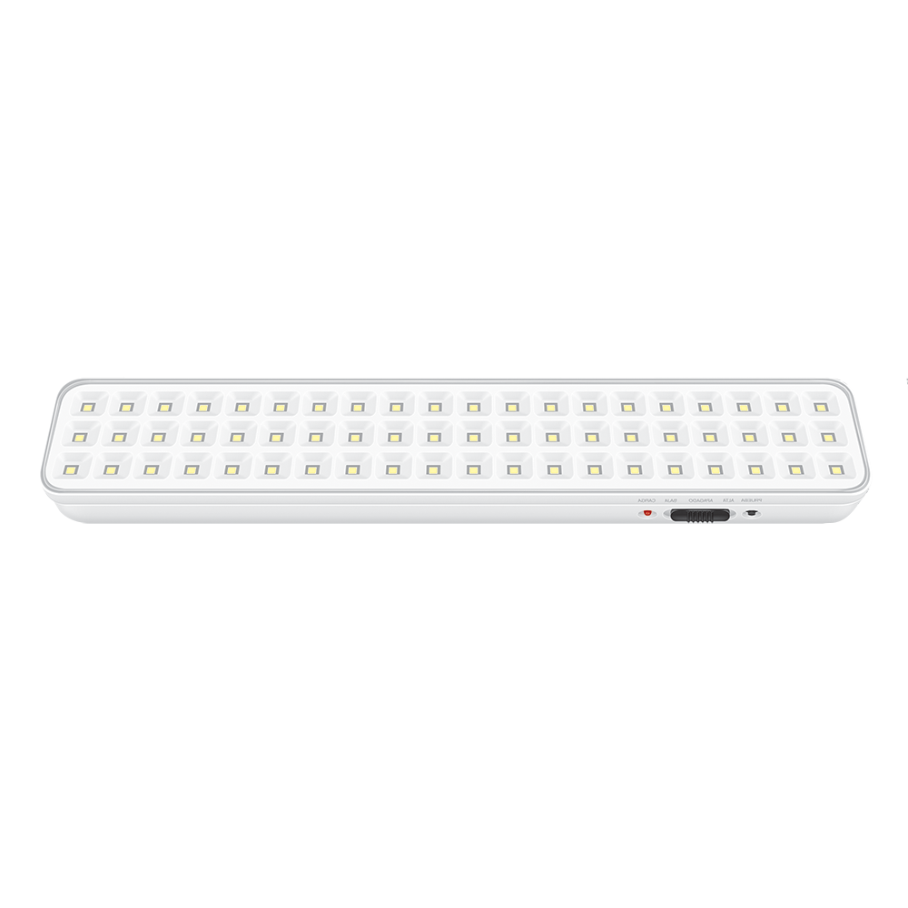 LUZ DE EMERGENCIA 60 LEDS SMD AC100-240V 50-60HZ 9 HORAS BLANCO FRIO 6500K
