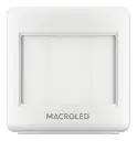 Sensor smart de movimiento pared blanco, 8M de alcance, Macroled, 3 pilas AAA