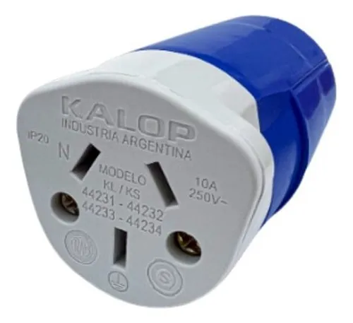 Ficha hembra heavy duty azul - Kalop