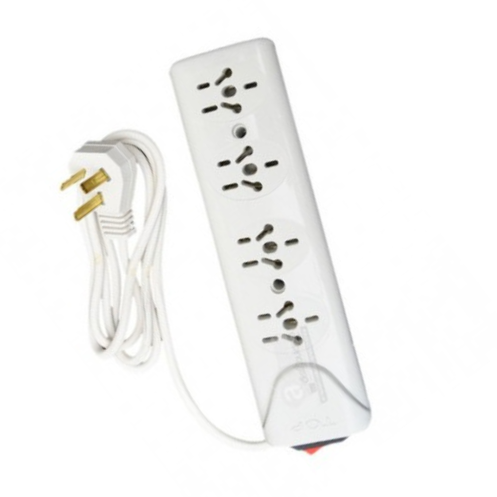 ZAPATILLA 4 TOMAS BIN C/CABLE 5 MTS BLANCO - KALOP