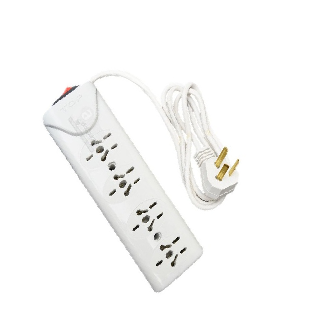 ZAPATILLA 6 TOMAS BIN C/CABLE 1,5 MTS BLANCO - KALOP