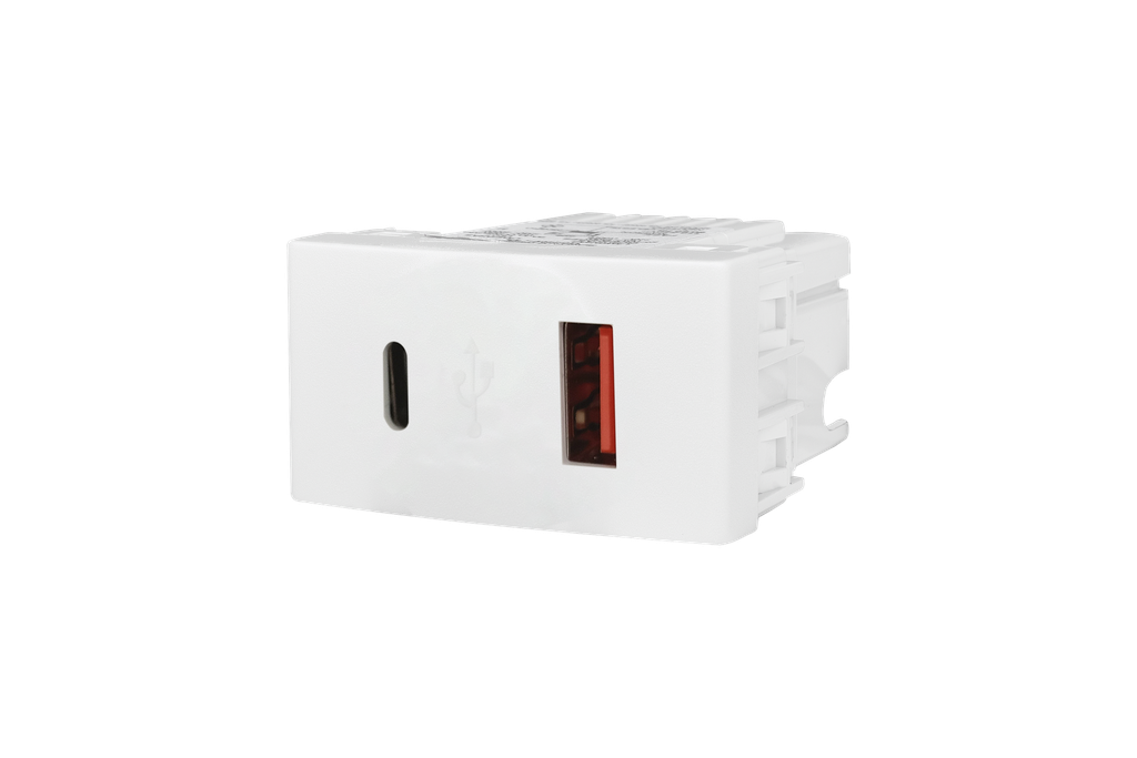 MODULO TOMA USB A+C 30W BLANCO - KALOP