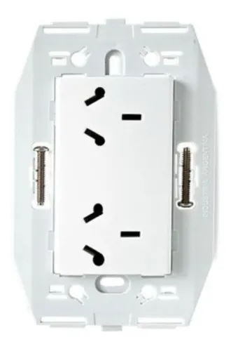 MODULO TOMA DOBLE C/BASTIDOR BLANCO - KALOP
