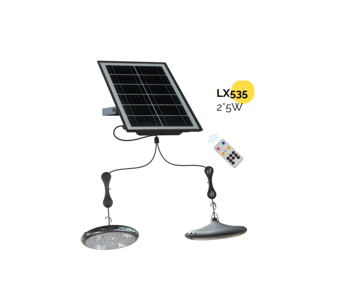 Lámparas led solares x2 para interior 10w (5w+5w) Litex